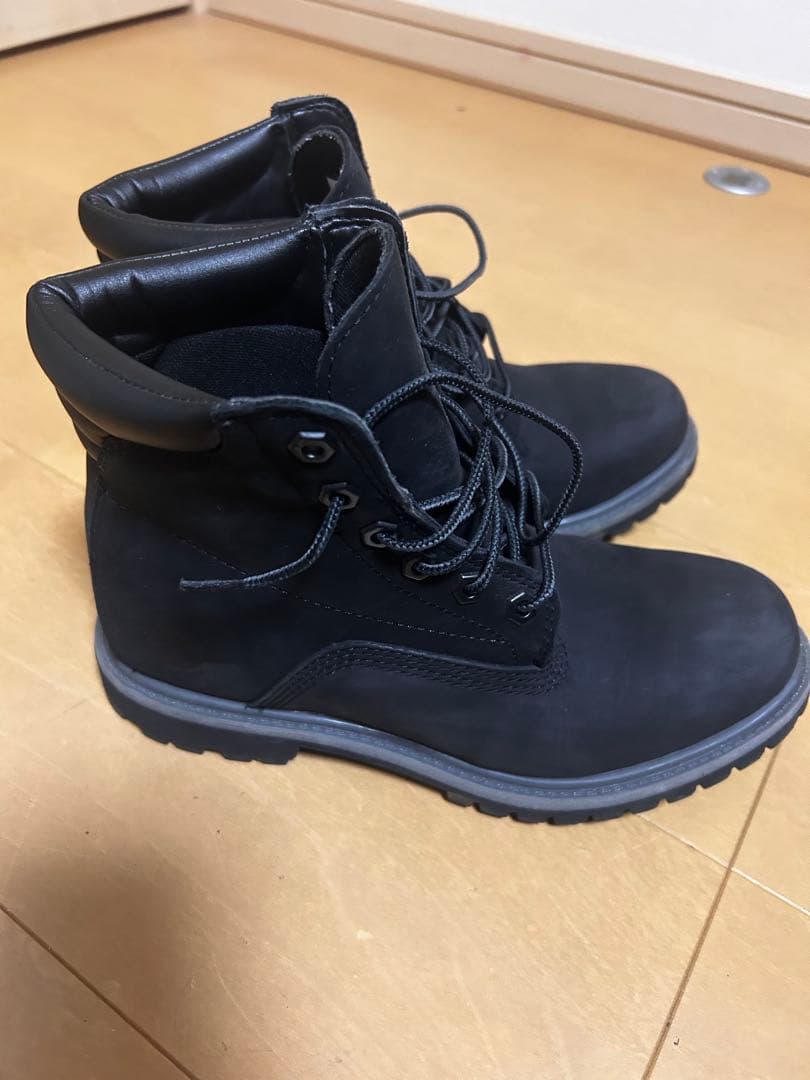 ティンバーランド、Timberland ブラック ワークブーツ Timberland（ティンバーランド） ワークブーツ ウォータープルーフ