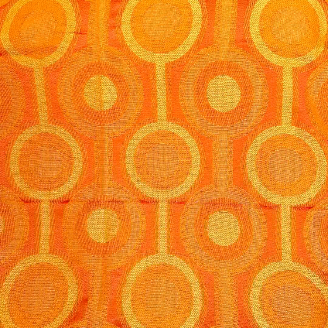 当時物 昭和レトロ サイケ カーテン生地 5m まとめ売り 切売可 昭和レトロ生地 サンリバー オレンジ系サイケモダンカーテン生地 反物