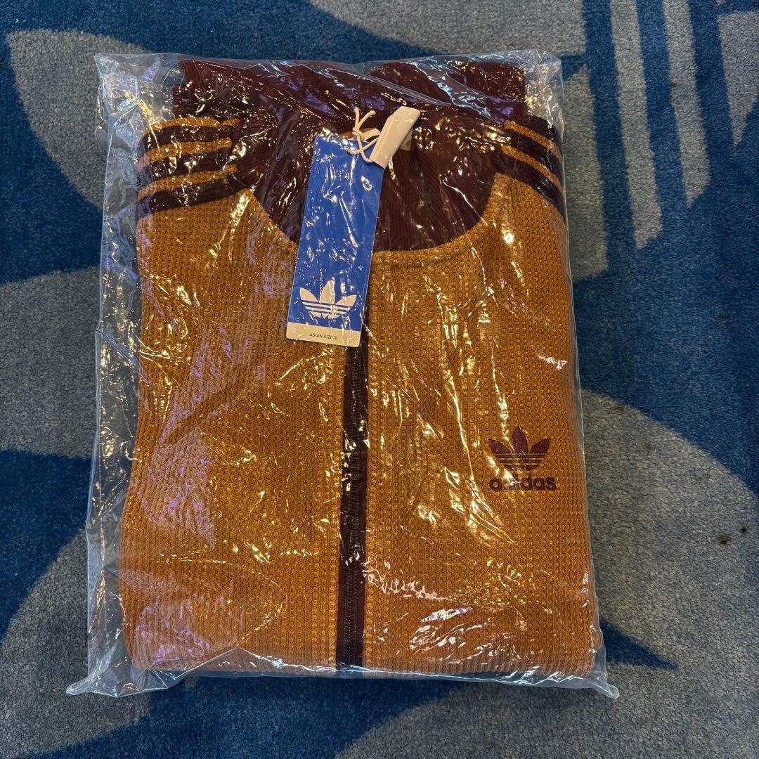 海外限定カラー2XL⭐️adidasワッフルニットトラックトップ ブラウン