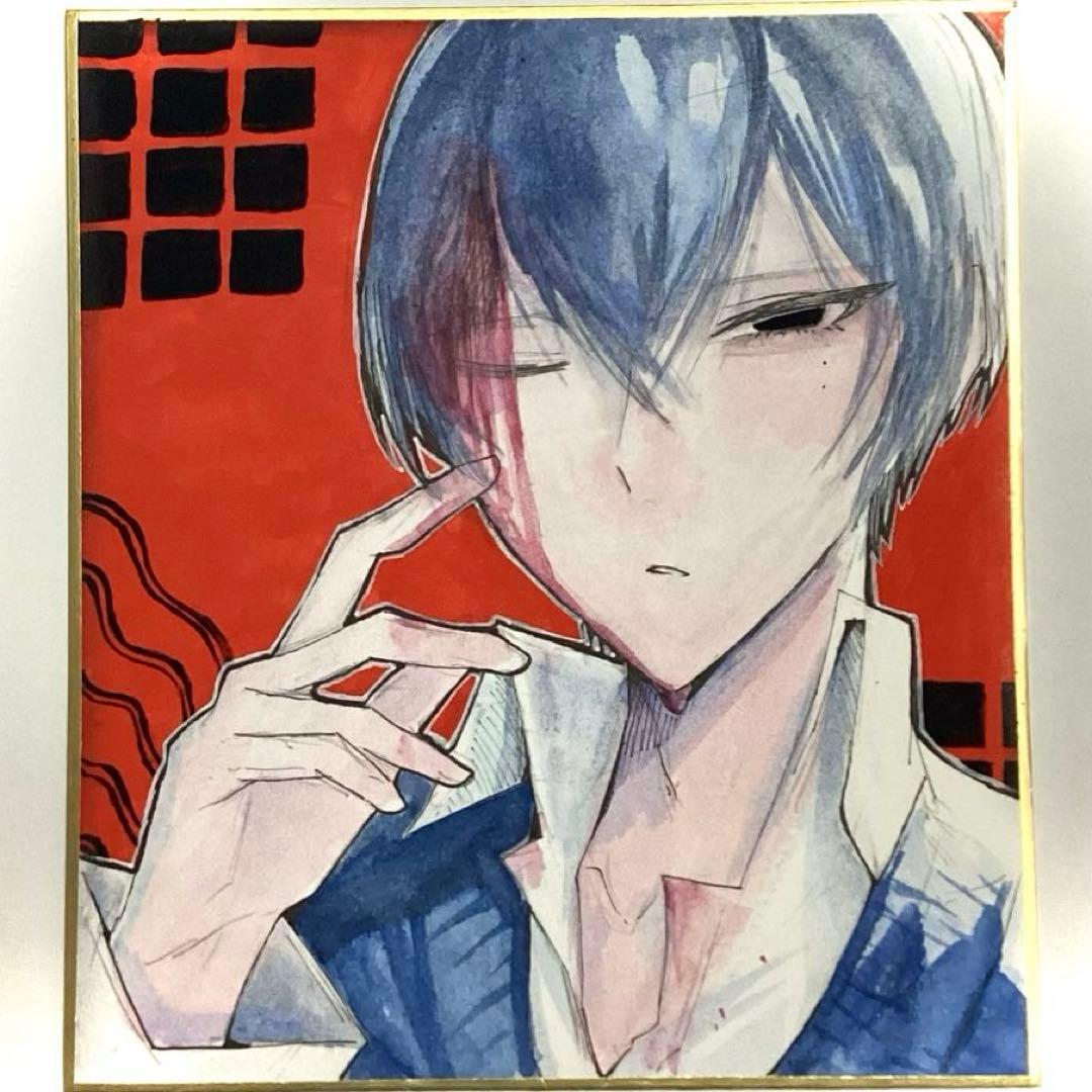 手描きイラスト ミニ色紙 オリジナル - メルカリ