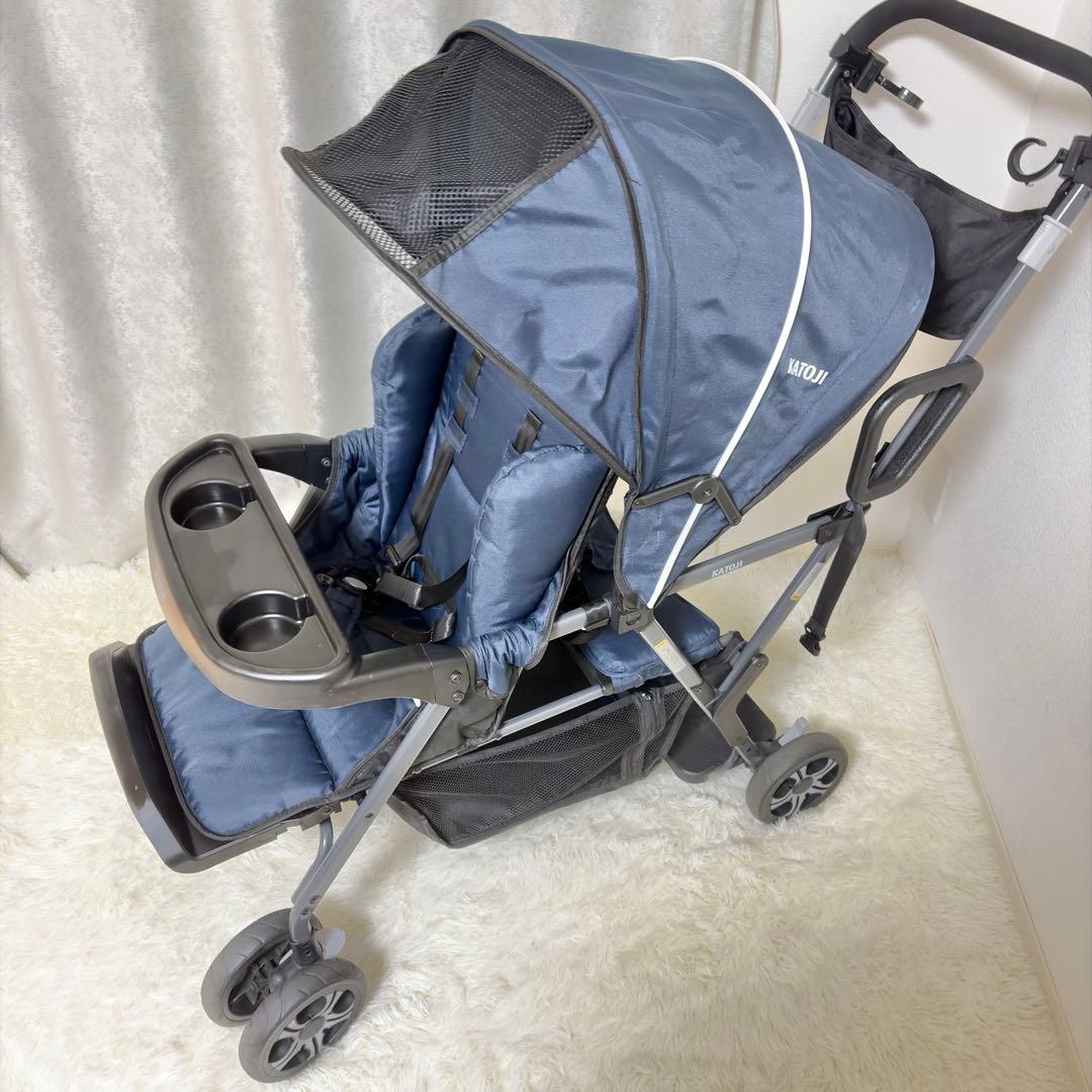 KATOJI カトージ 二人でゴー 二人乗り ベビーカー ネイビー - メルカリ