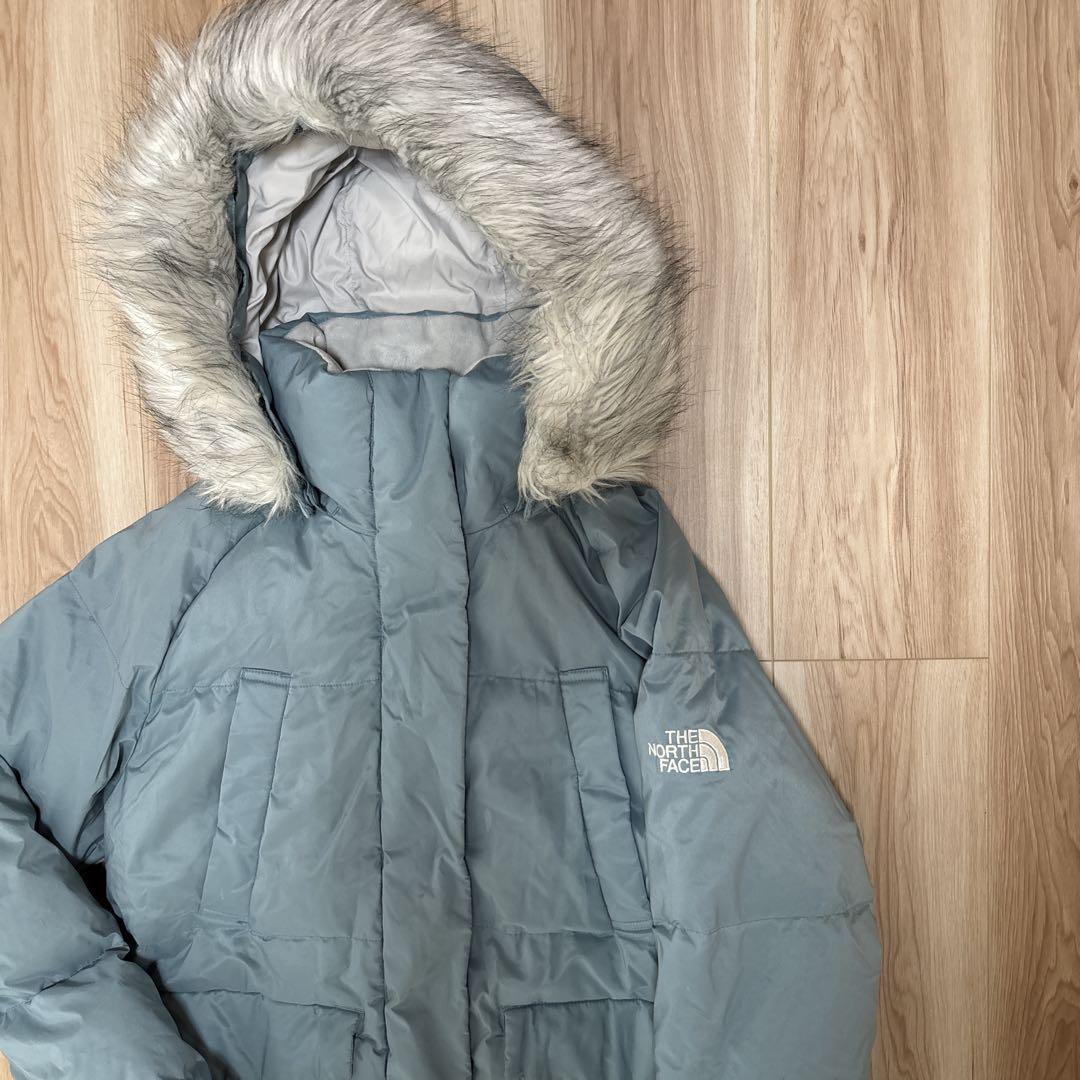 希少カラー】ノースフェイス ロングダウン ベンチコート 肩ロゴ