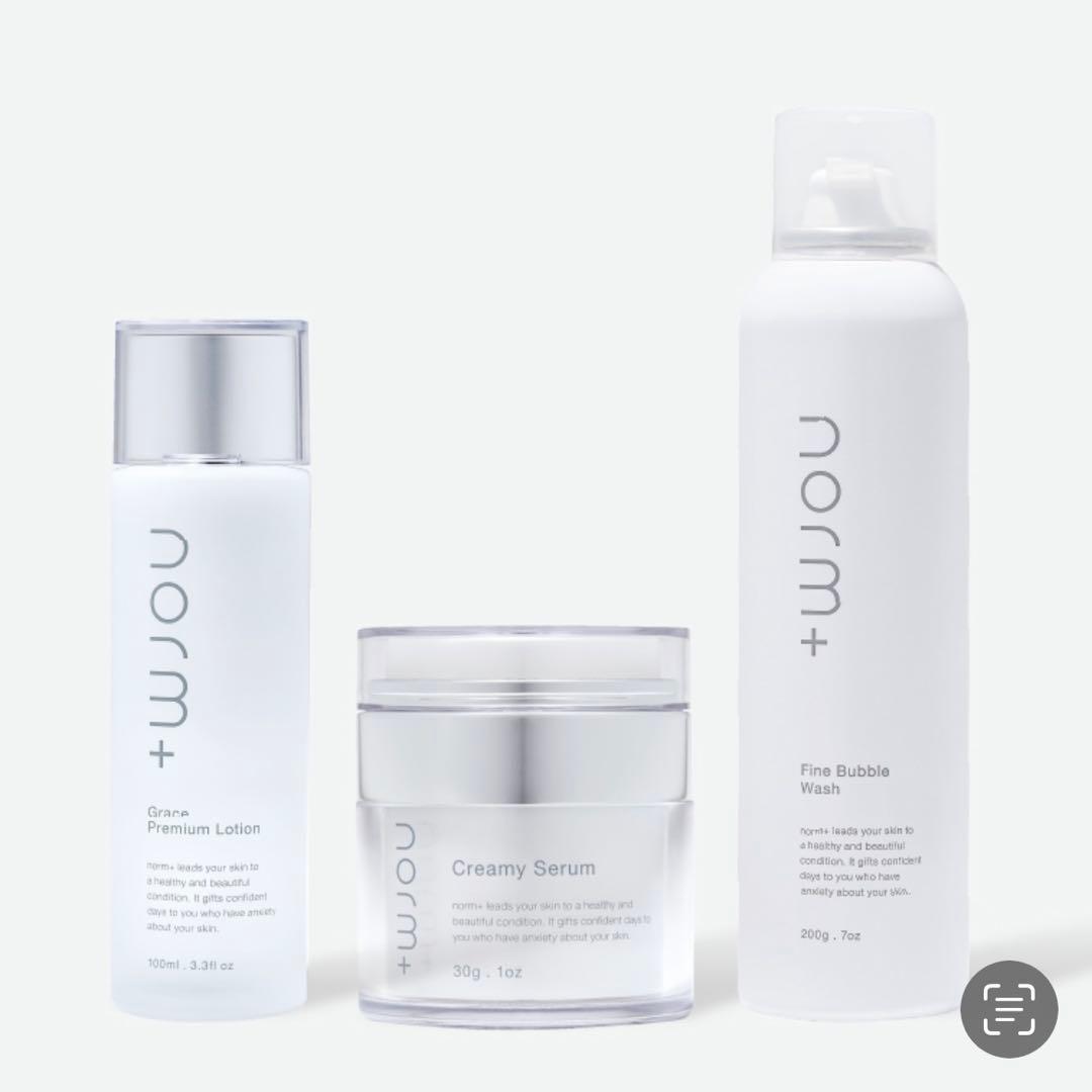 【新品未使用】norm+ デイリーケア3点セット【愛沢えみり】 愛沢えみりプロデュースの新スキンケアブランド「norm+（ノームプラス