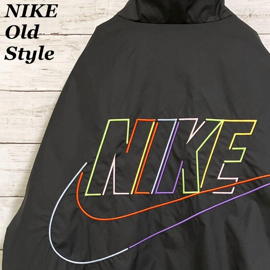 激レア】NIKE ナイキ☆ナイロンジャケット XL☆レインボー刺繍ロゴ☆超
