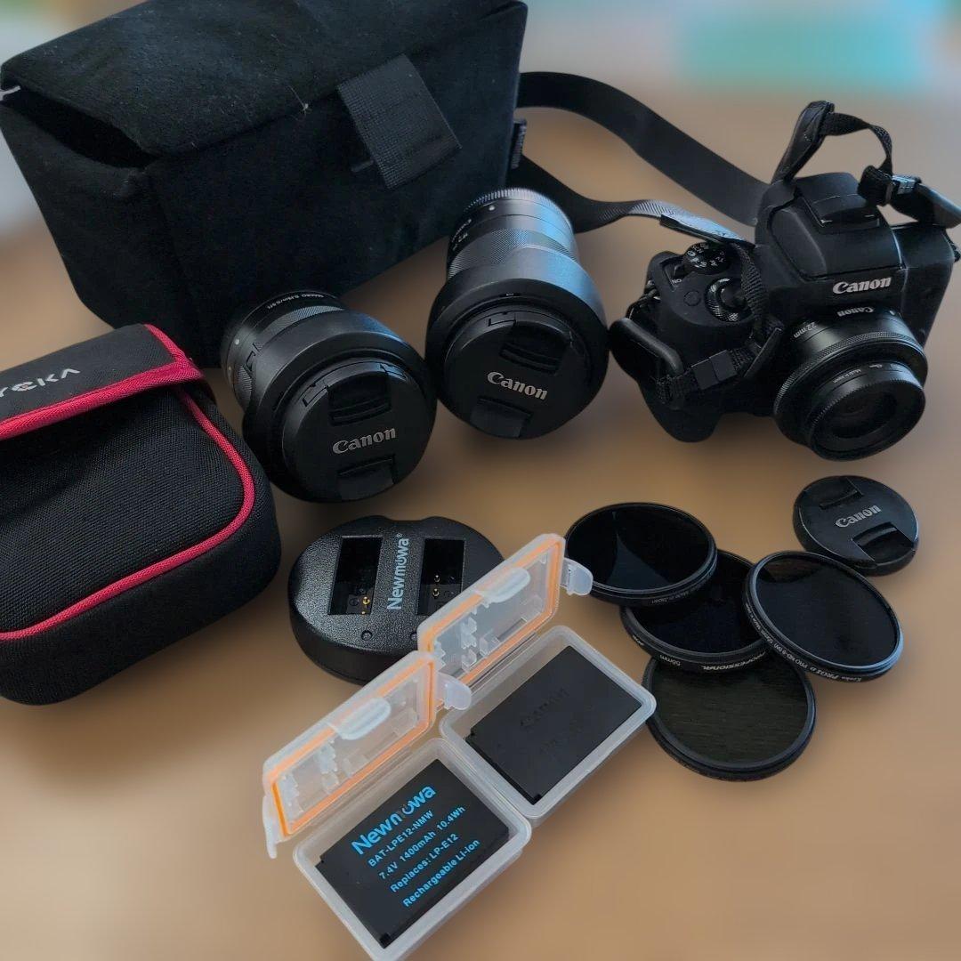 最終値下げ‼️632 Canon EOS M デジタル一眼レフカメラセット Amazon | Canon ミラーレス一眼カメラ EOS M ダブルレンズキット EF