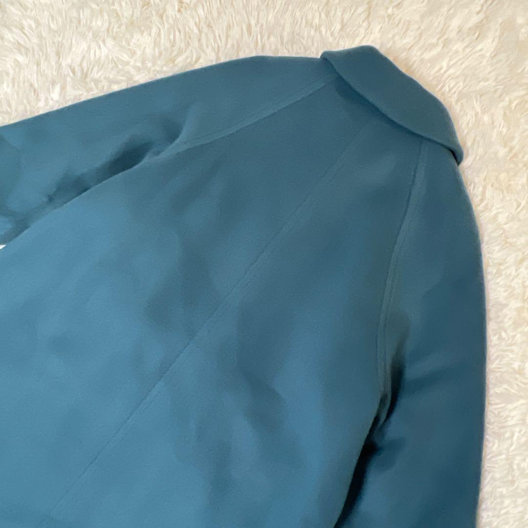 SLOBE IENA✨ 襟付きラグランAラインコート ブルー S - メルカリ