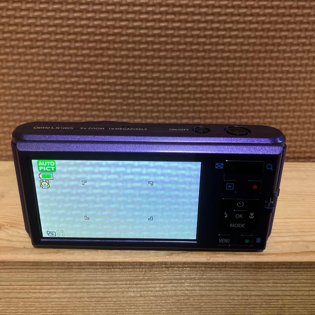 PENTAX Optio LS465 アメジストパープル バッテリー充電器付き