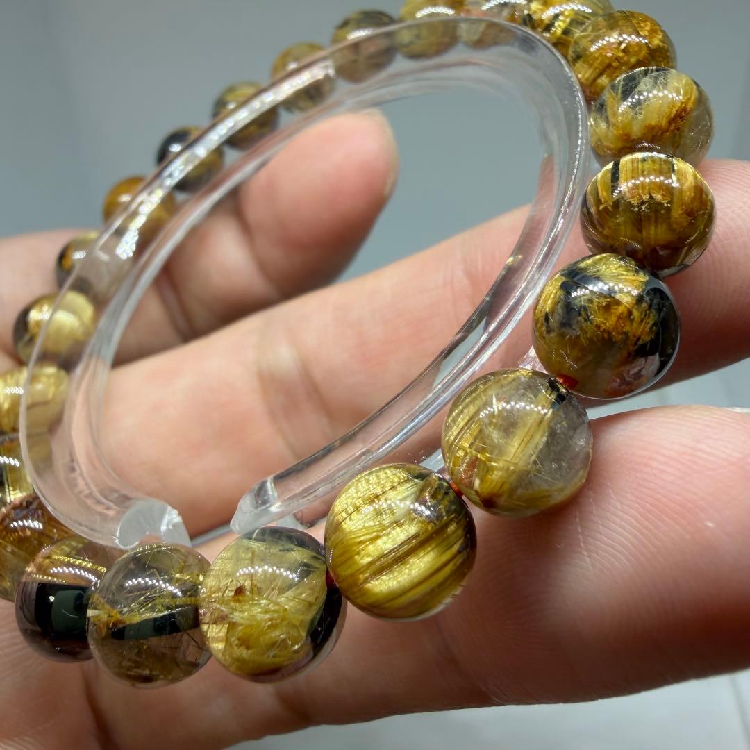 ハイクオリティ 太陽放射 ゴールド タイチン ルチル クォーツ 232