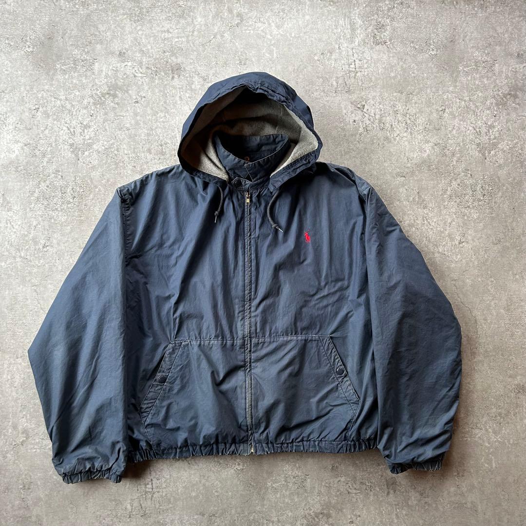 90s ラルフローレン ウォームアップジャケット/ブルゾン ネイビー
