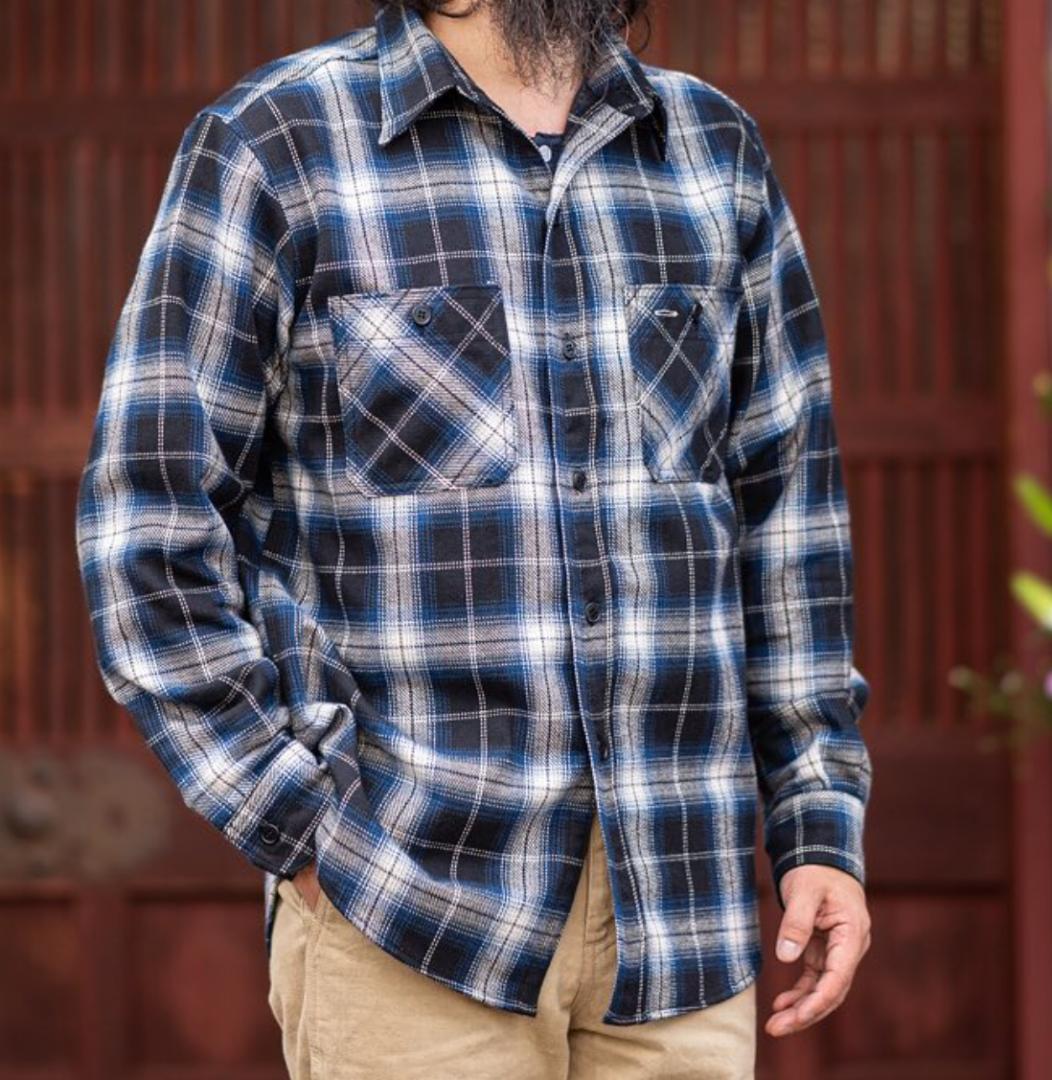 希少　BONCOURA　ボンクラ　　ネルシャツ　オンブレチェックシャツ 中古・古着通販】BONCOURA (ボンクラ) ネルワークシャツ オンブレ