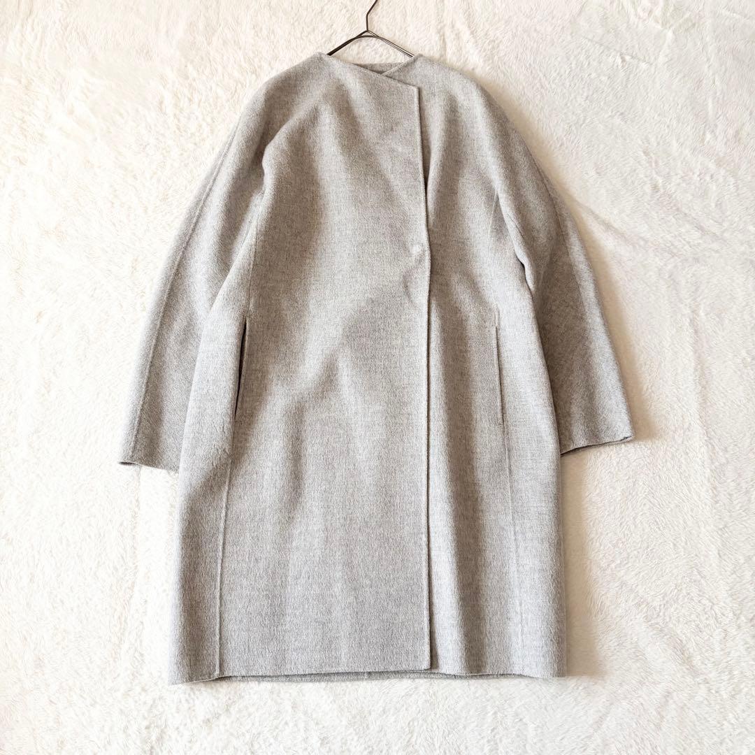 1362 美品✨ セオリーリュクス リバーコート ダブルフェイス カシミヤ