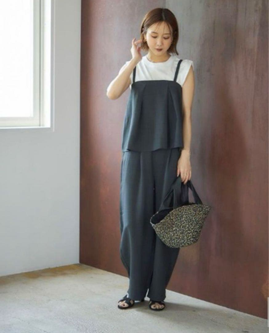 mysa closet 田中里奈さん タックキャミ+パンツセット ブラック - メルカリ