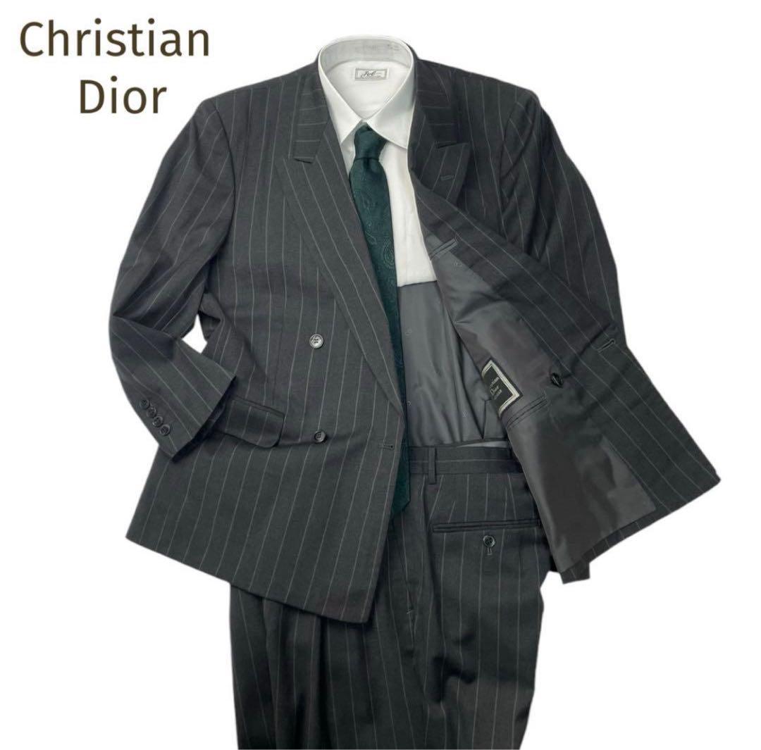 値下げ可能 美品☆Christian Dior ストライプWボタンセットアップ 2986a8ec31c5f02c14cafc7ef8f727