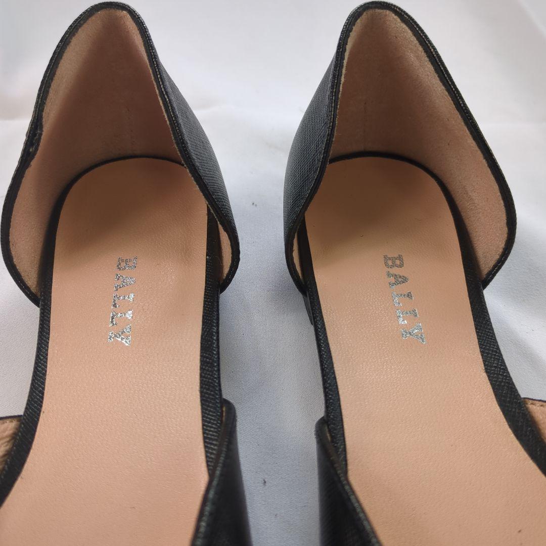 BALLY　バリー　フラットパンプス　レザー　ブラック　未使用級　22.5cm