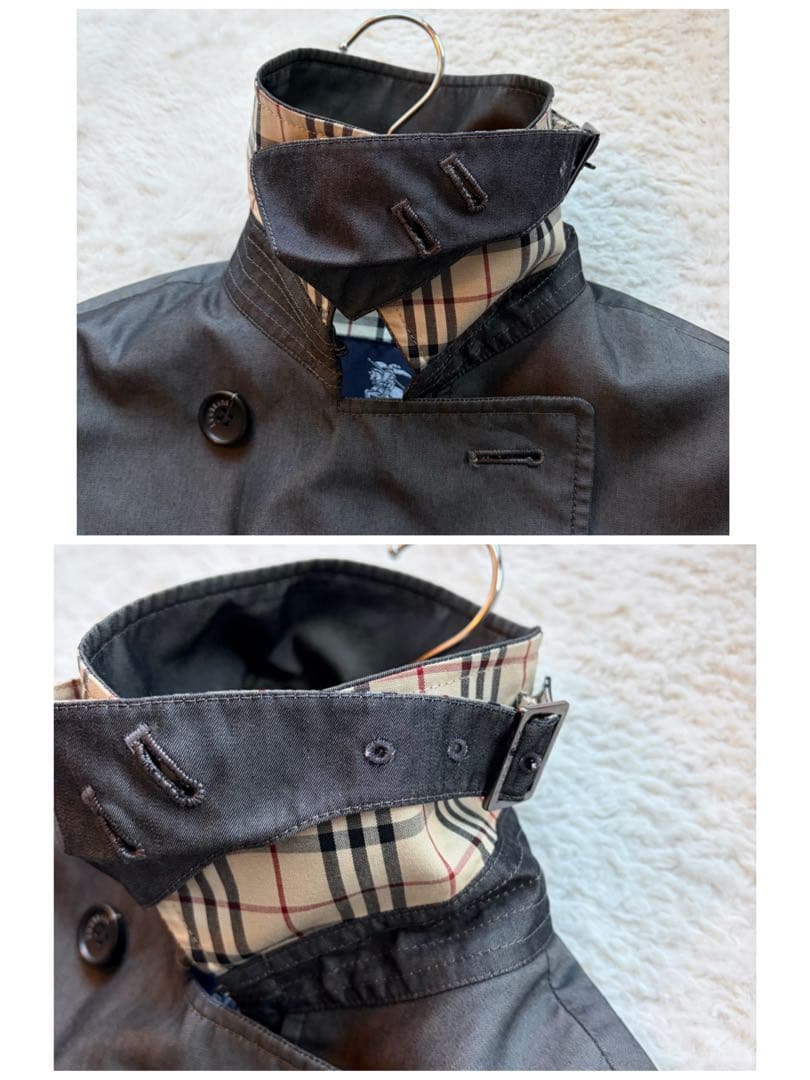 美品】バーバリーロンドン トレンチコート ダブル 裏地ノバチェック