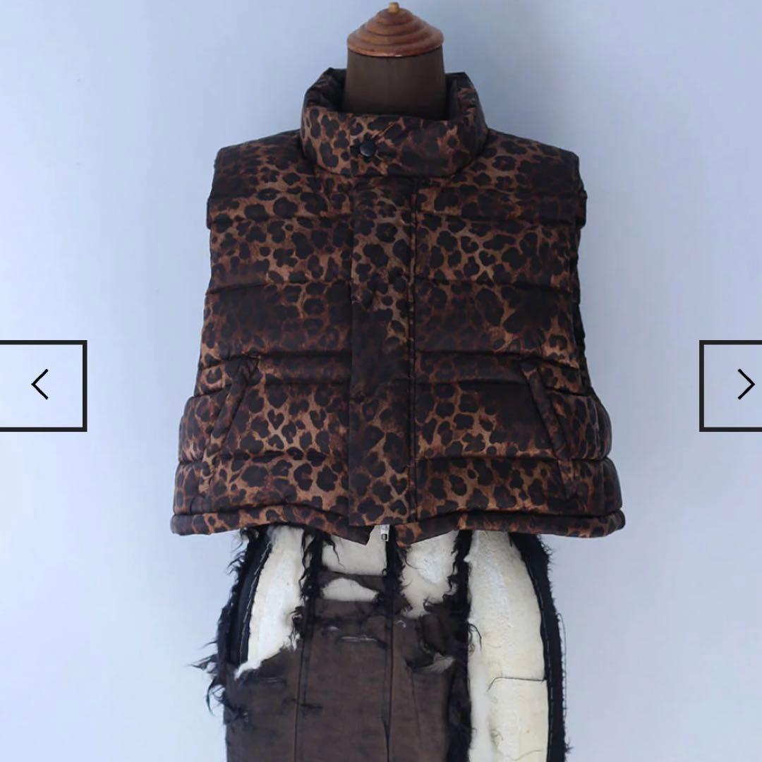 RHODOLIRION/ロドリリオン ダウンベスト ダウンジャケット レオパード