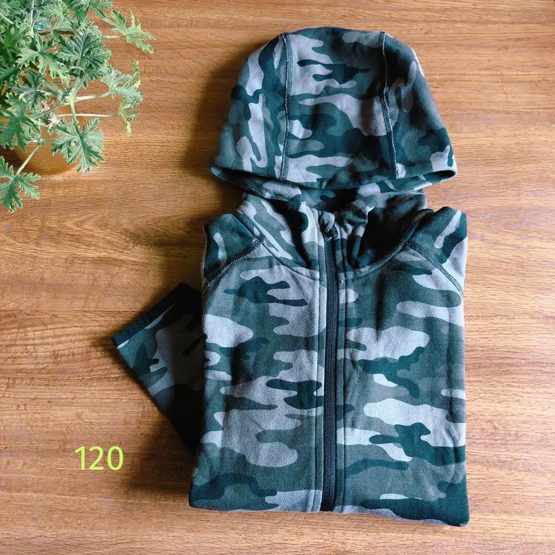 GAP 迷彩ジップアップパーカー 120 - メルカリ