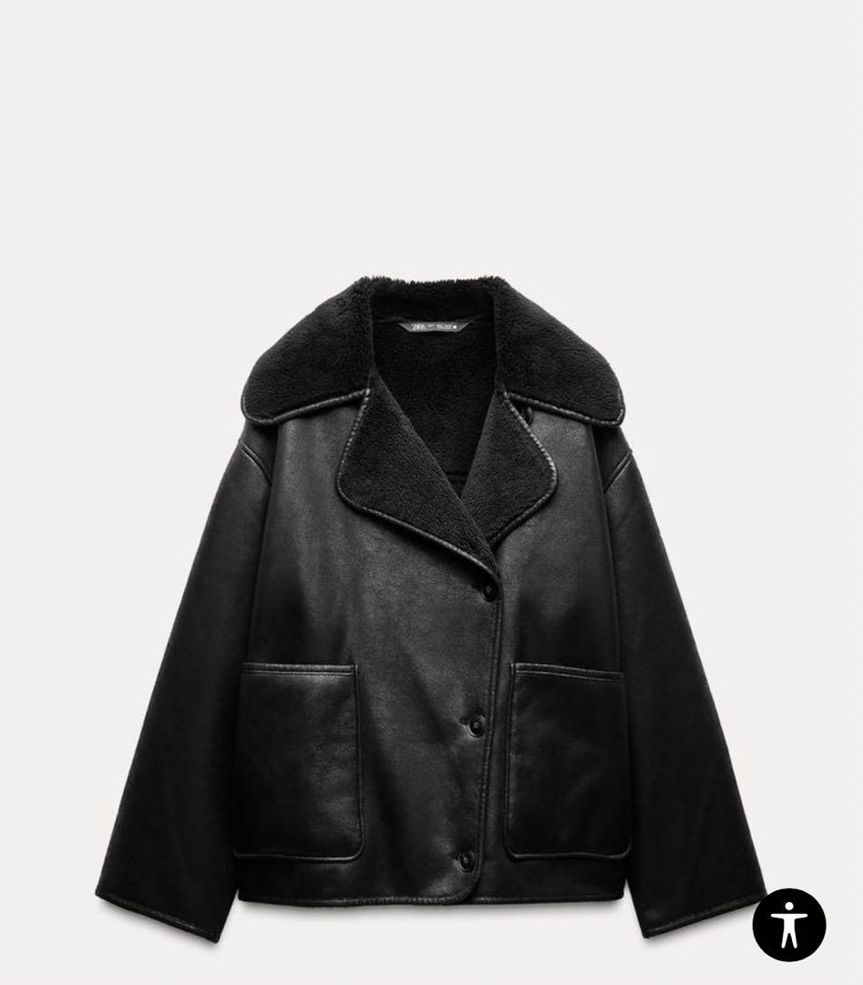 ZARA リバーシブルレザージャケット Sサイズ 2024新作 ZWコレクション