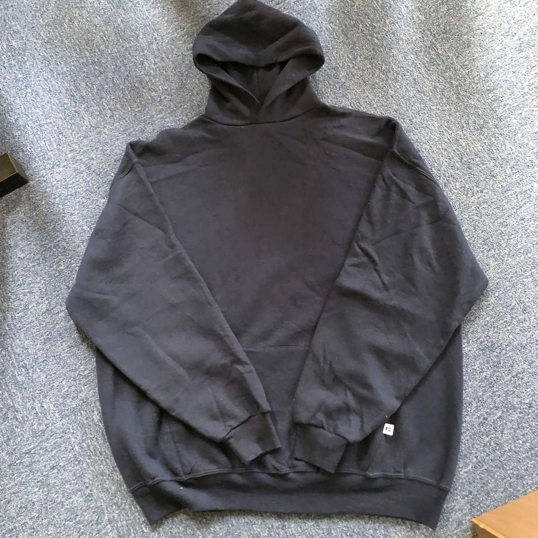 USA製90s ラッセルRussell 古着レアパーカー ブラックXXL カニエ