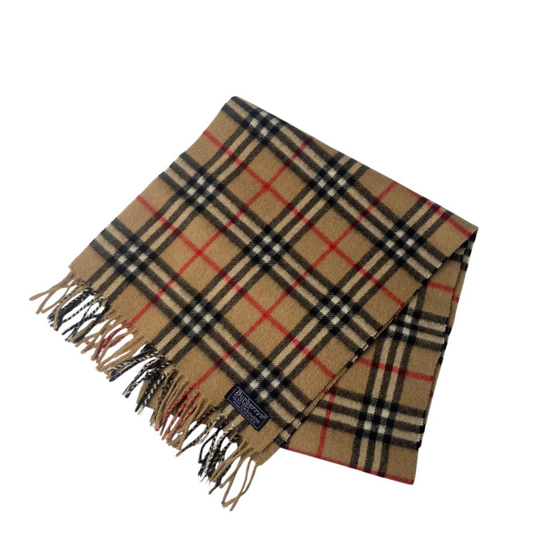 バーバリー Burberry ノバチェック柄 マフラー カシミヤ BURBERRY（バーバリー） バーバリーノバチェック柄 タグ付き カシミヤ