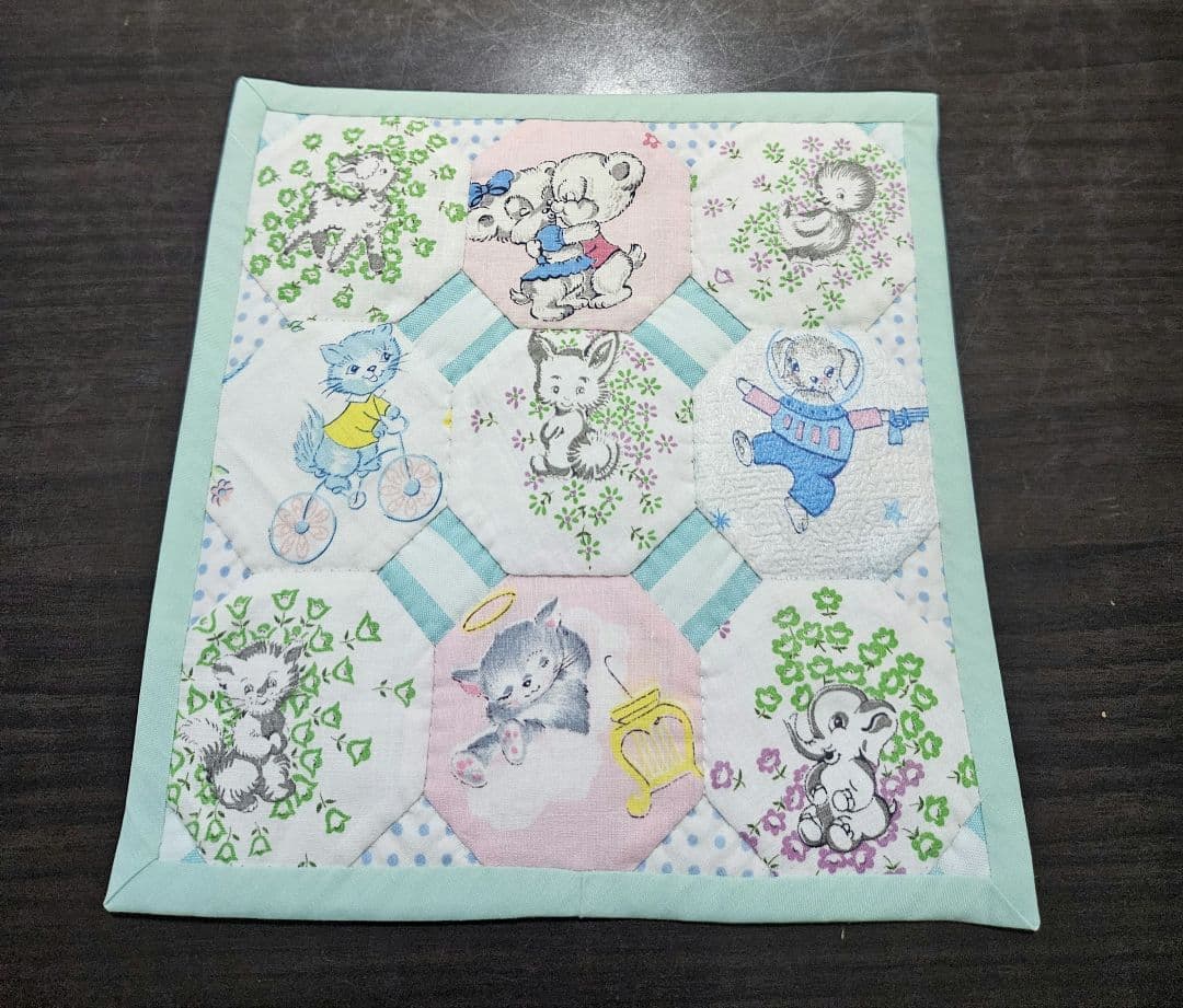 ビンテージ オクタゴンのキルト パッチワークキルト - メルカリ