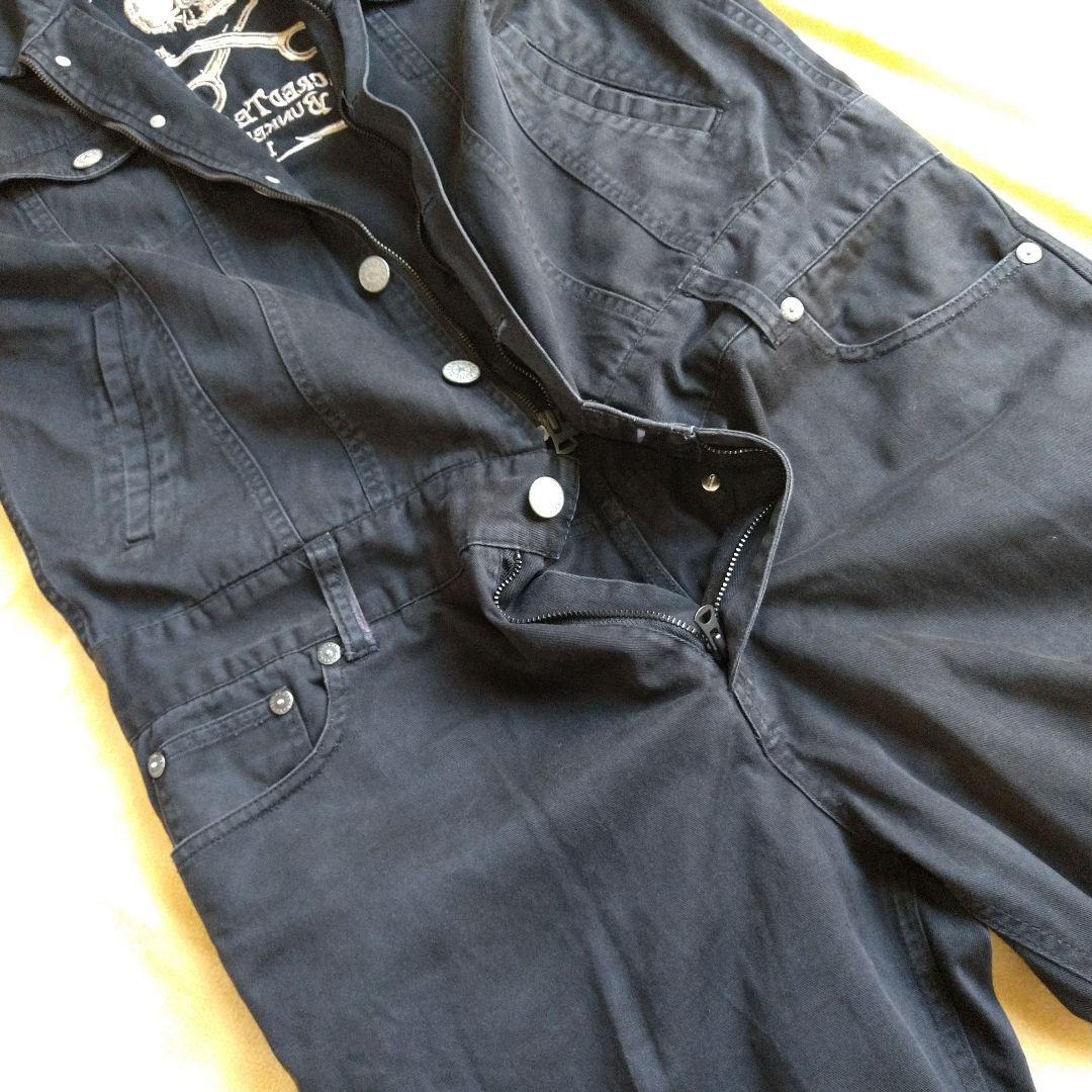 バンソン ツナギ XL 刺繍 ブラック 黒 バイカー バイク - メルカリ