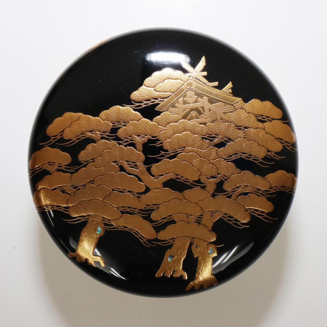 輪島塗 住吉 蒔絵 平棗 新出光峯 共箱 - メルカリ