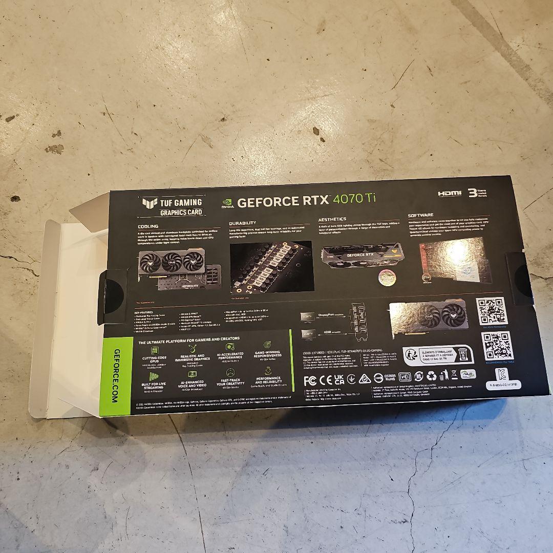 再値下げ ASUS TUF RTX4070Ti OC12GB 即日発送 - メルカリ