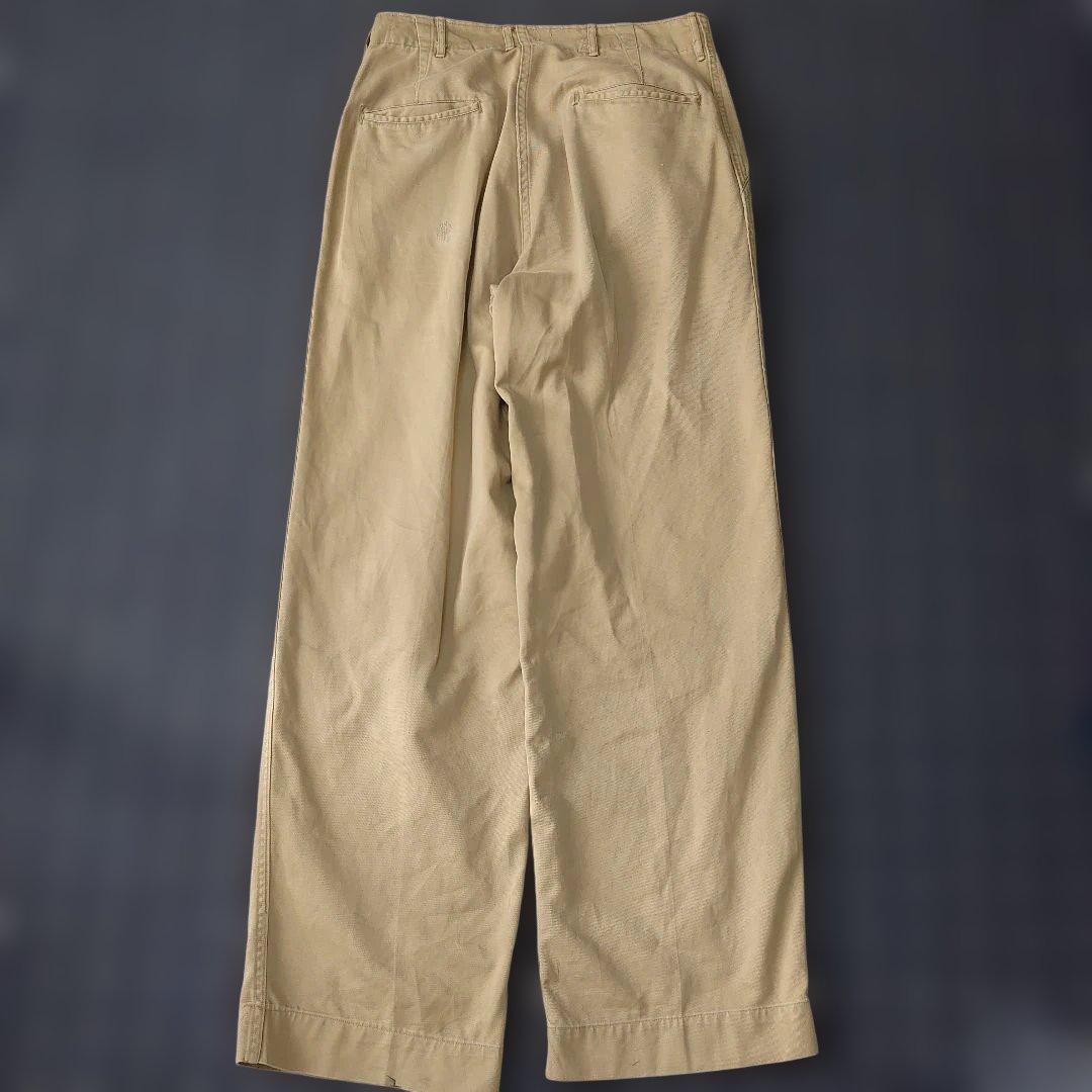 40s U.S.ARMY 45カーキ　チノパン 尿素ボタン　ヴィンテージ