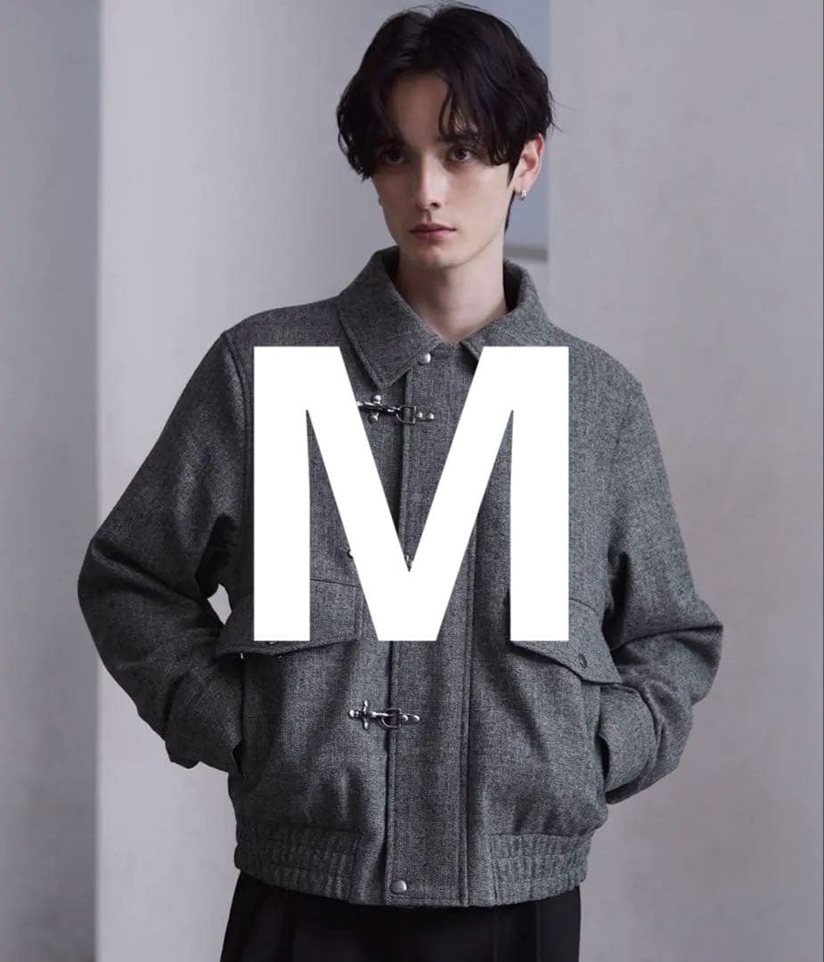 ウールブレンド ヘリンボーンツイードファイヤーマンブルゾン - メルカリ