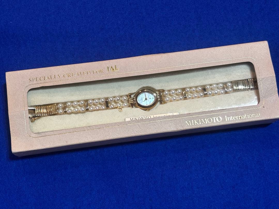 MIKIMOTO ミキモトJAL オーバルブレスレットウォッチ 電池交換済