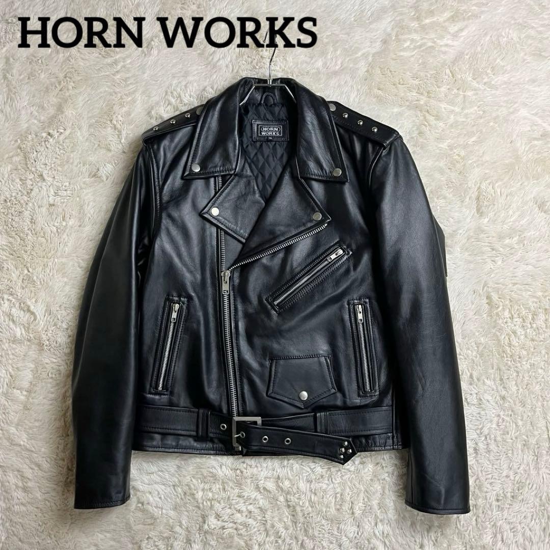 れい様専用 HORN WORKS レザージャケット LL ダブルライダース 希少