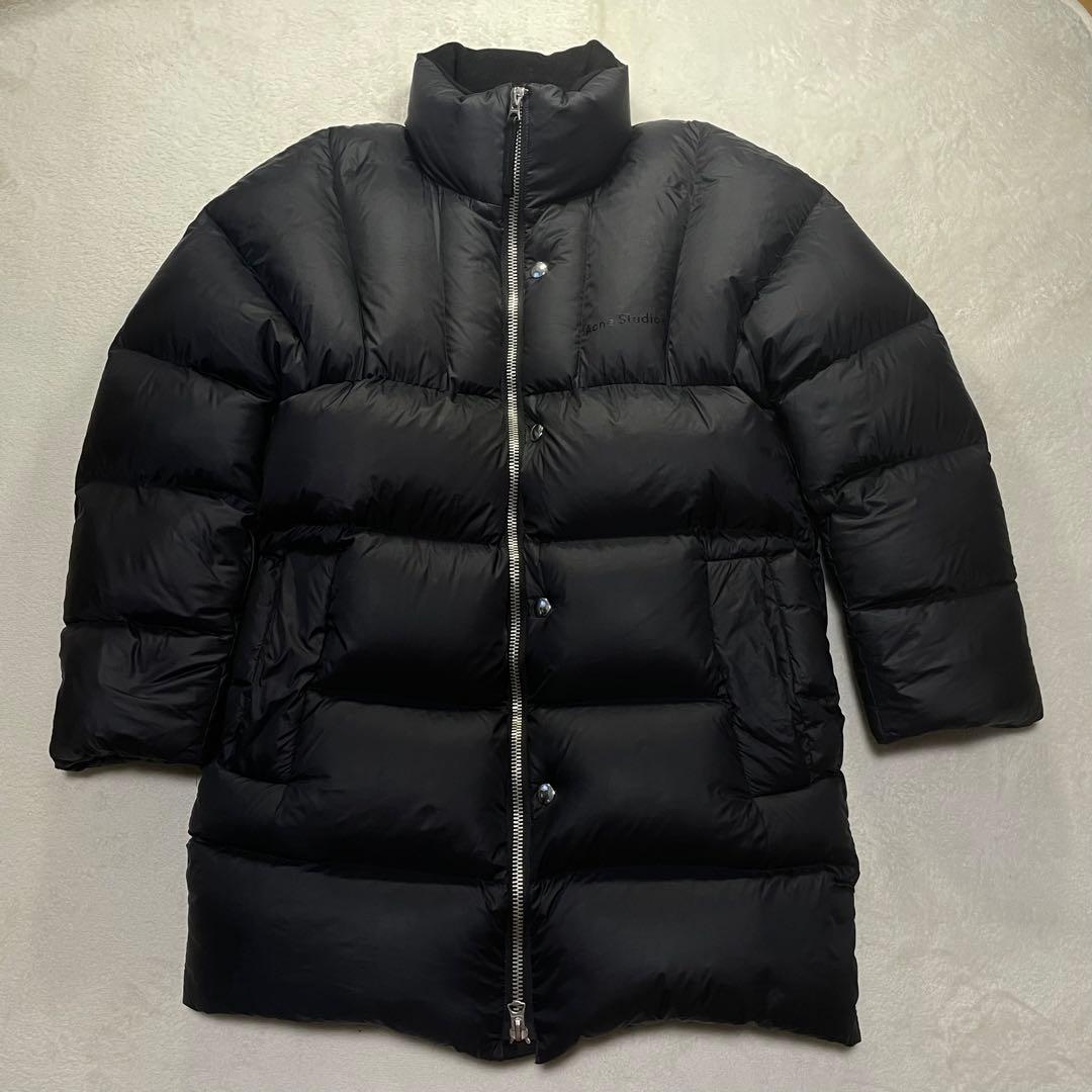 アクネ acne studios ロングダウンコート ブラック サイズ44 肉厚
