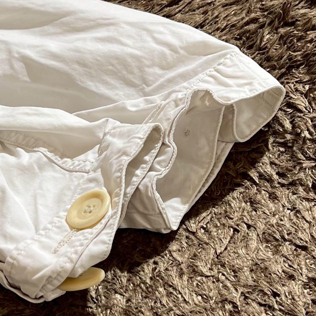 現行】45R ウェザーの908ダンボカラーコート 4way 刺繍 ロング丈 白