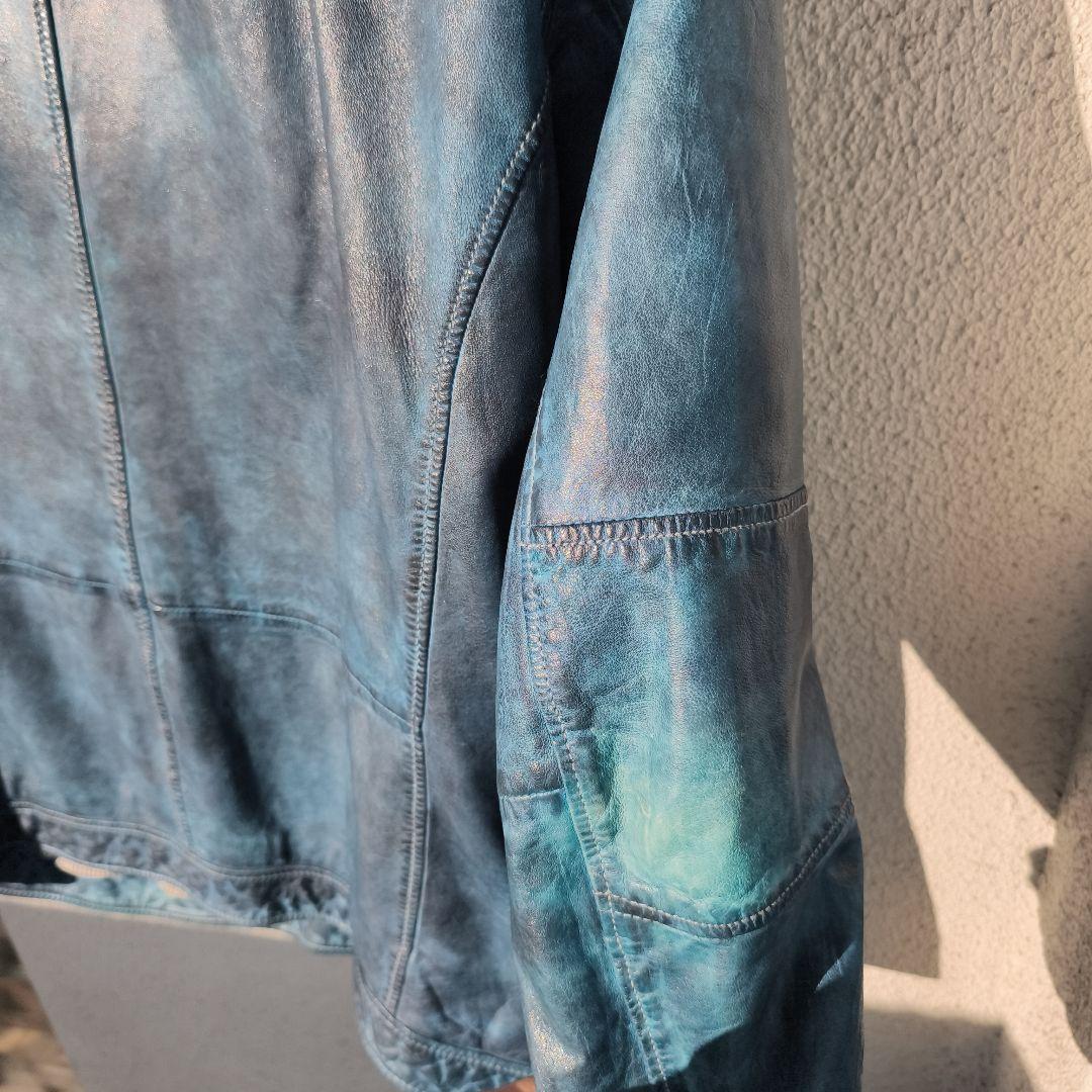 LLOYD ダークブルー シングルライダースジャケット | Shop at Mercari