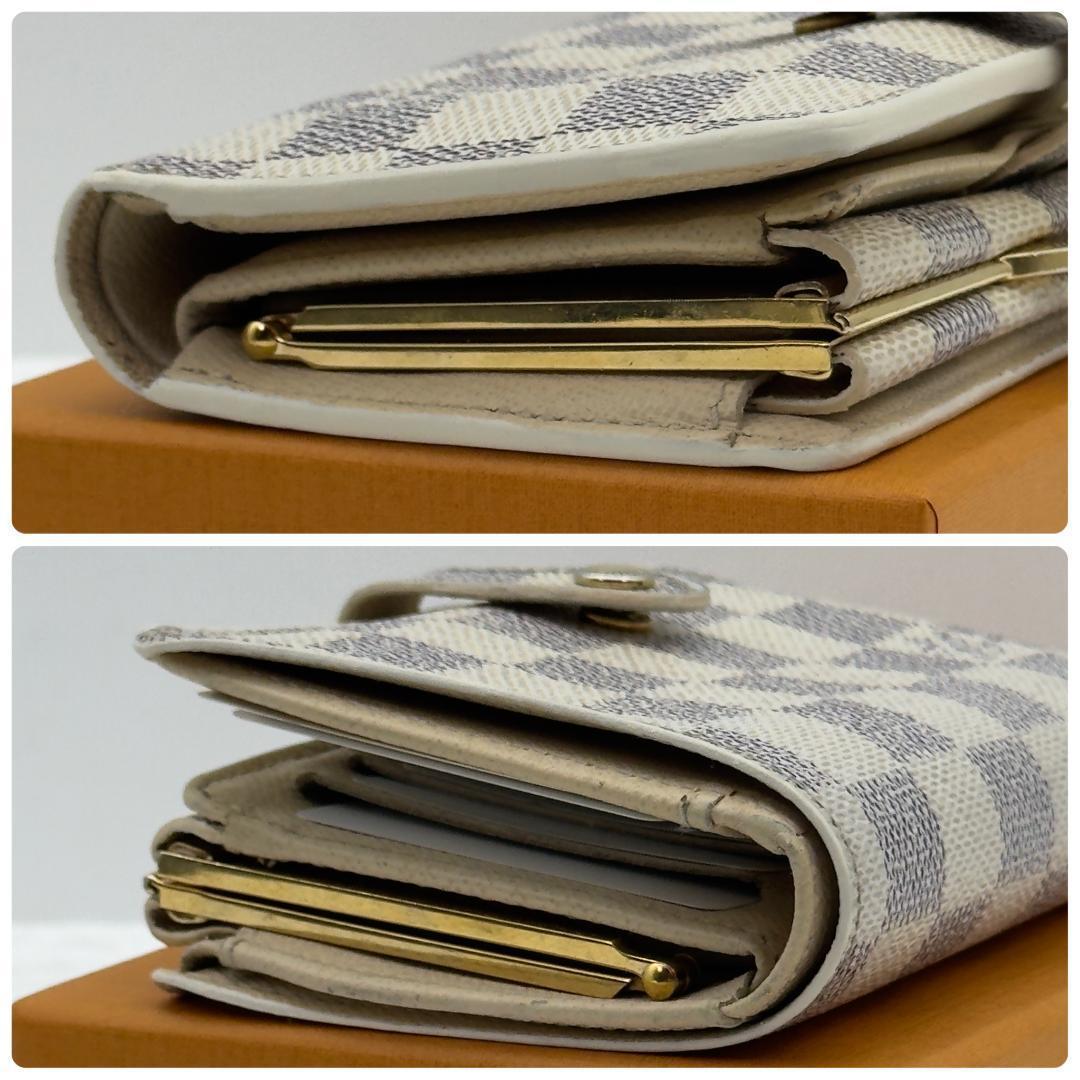 ルイヴィトン ダミエ アズール ヴィエノワ 二つ折り がま口 財布 新型