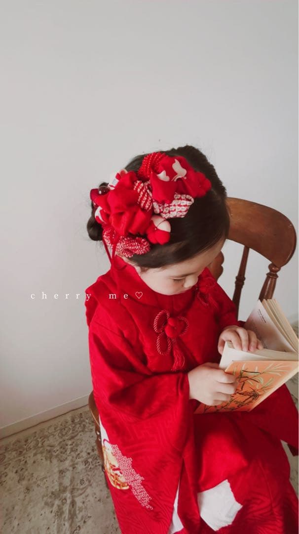 七五三 七五三髪飾り ヘッドドレス 着物髪飾り リメイク髪飾り NO.100