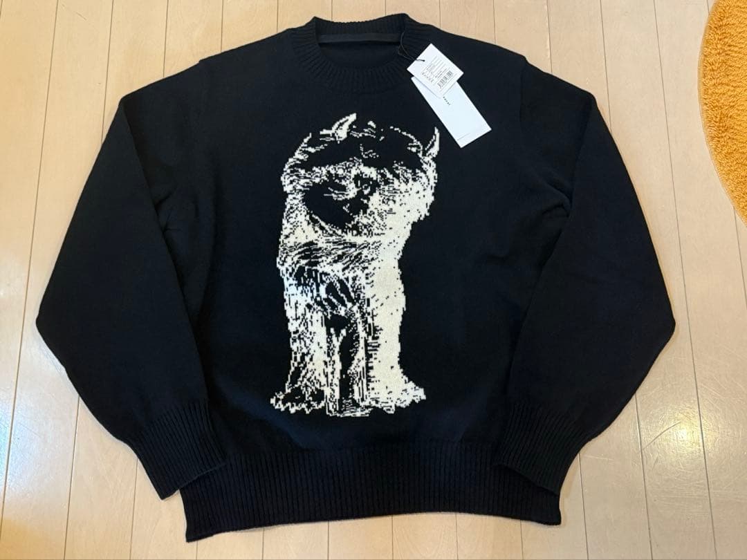 sacai 25aw かいじゅうたちのいるところ ニット 黒2 新品 サカイ