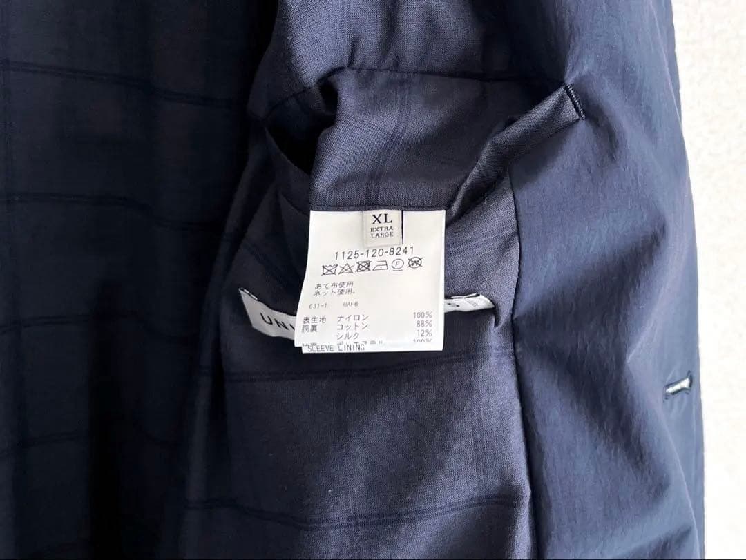 上質】XL ネイビー 撥水 ステンカラーコート ユナイテッドアローズ