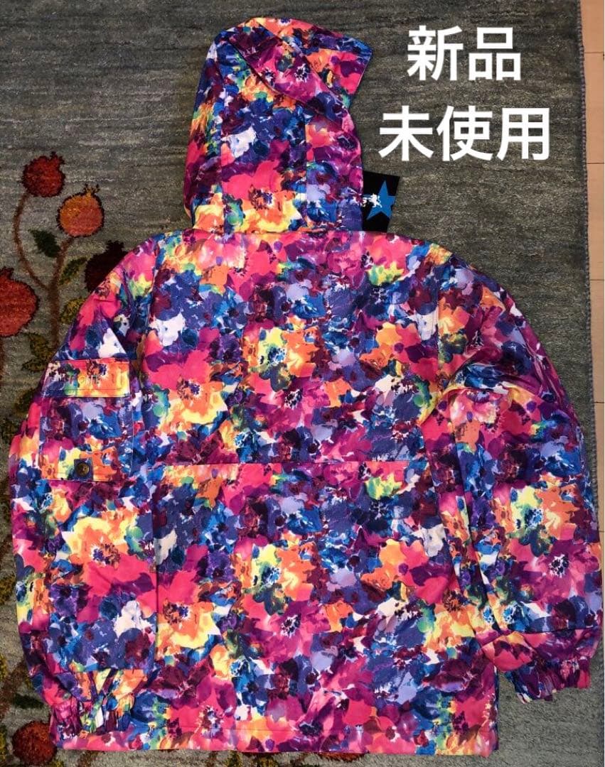 【140cm】スキー スノー スノーボード ウェア 花柄　上下セットアップ 子供 スキーウェア スノーウェア 上下セット セットアップ 140cm