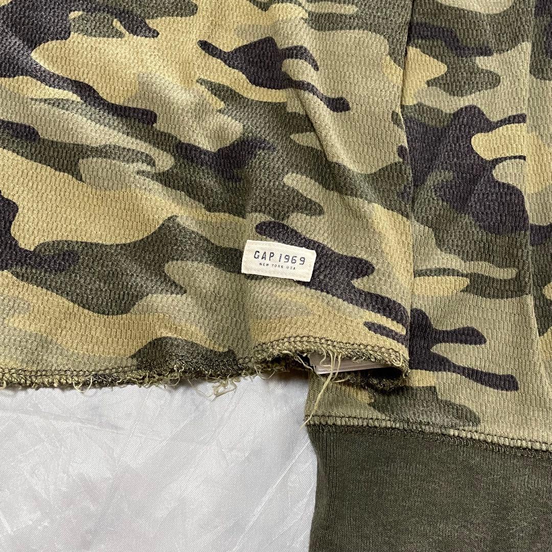 00s OLD GAP サーマル ワッフル ロンt カモ 迷彩 - メルカリ