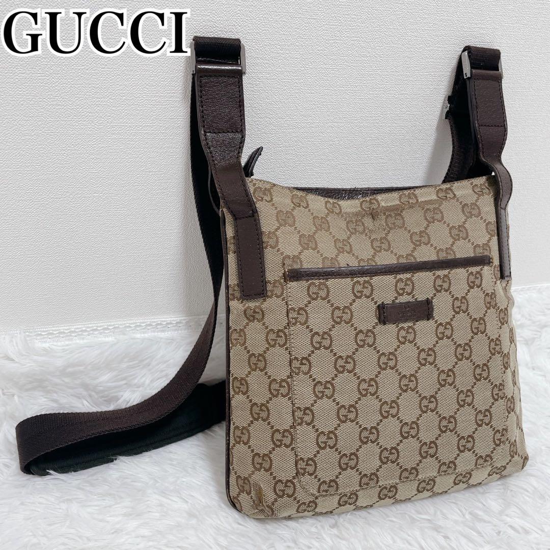 GUCCI グッチ GG柄 ショルダーバッグ サコッシュ GUCCI グッチ ショルダーバッグ サコッシュ GGスプリーム PVC レザー