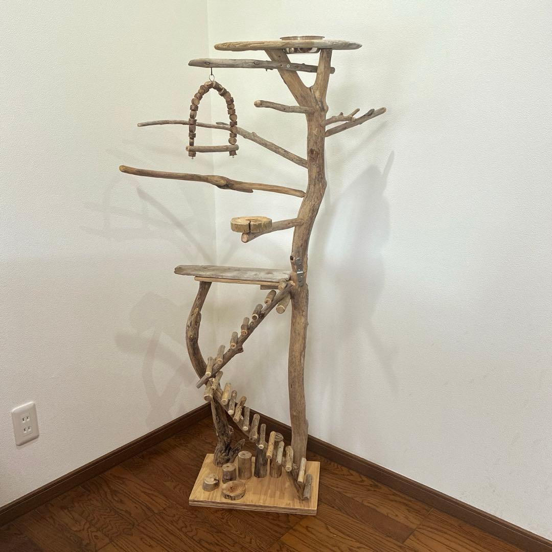 バードアスレチック・バードジム・タワー型・止まり木・流木・ハンドメイド ec927a71f4a0b76c13b529975e4af5
