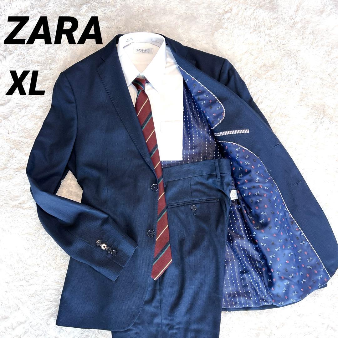 新品✨ZARA MAN スーツ セットアップ 52 大きいサイズ 総柄裏地 ZARA - ZARA MAN☆新品タグ付☆チェック柄☆セットアップ☆スーツ