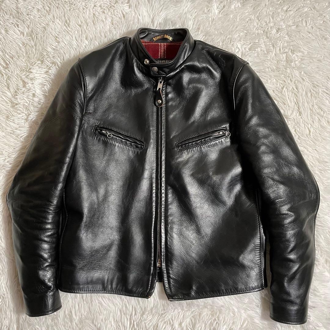 米国製 ショット レザージャケット ライダースジャケット 馬革 641XJH Schott N.Y.C（ショット） Schott 641XXH HORSEHIDE CAFE RACER レザー