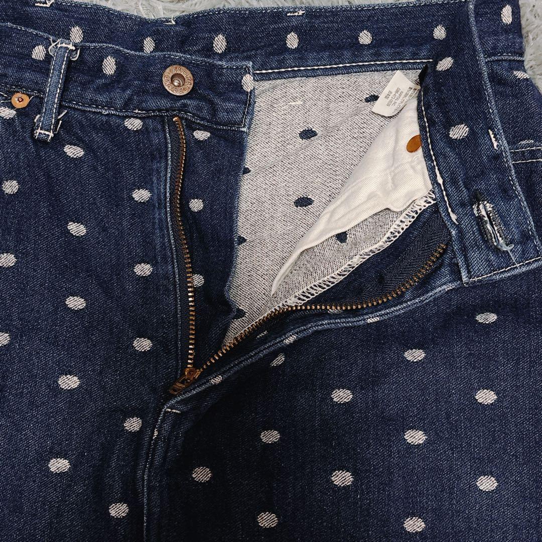 pa46】KAPITAL キャピタル ドットデニム サルエルハーフパンツ - メルカリ