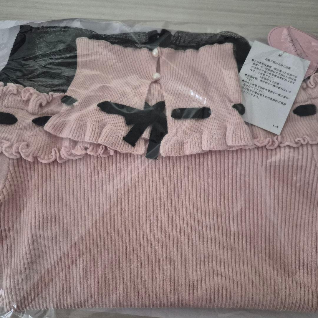 ミシェルマカロン ハニーミュウ ドットチュール肩あきフリルトップス