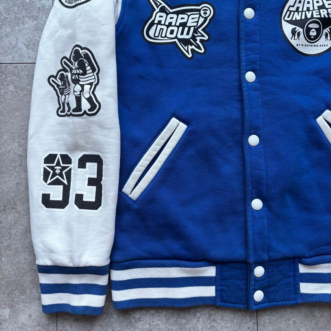 希少】A BATHING APE スタジャン スウェット ブルー M 裏起毛