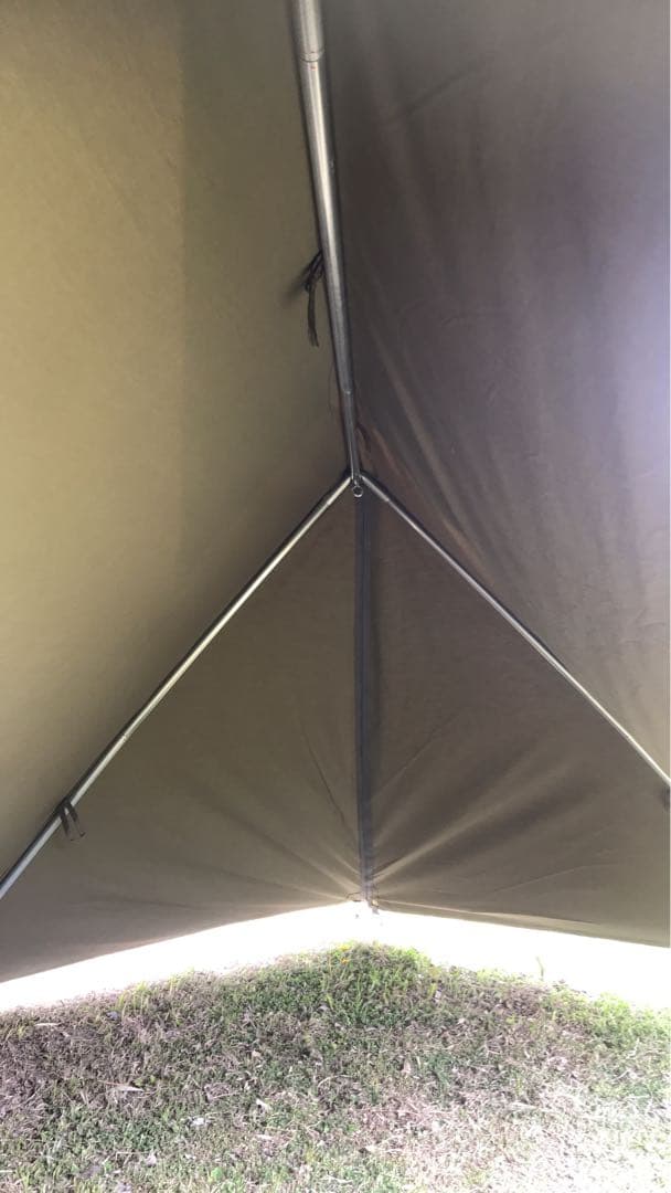 取説付《ドイツ軍幕モデル》二股フレーム＋棟ポール　楽々快適快適空間★ソロキャンプ