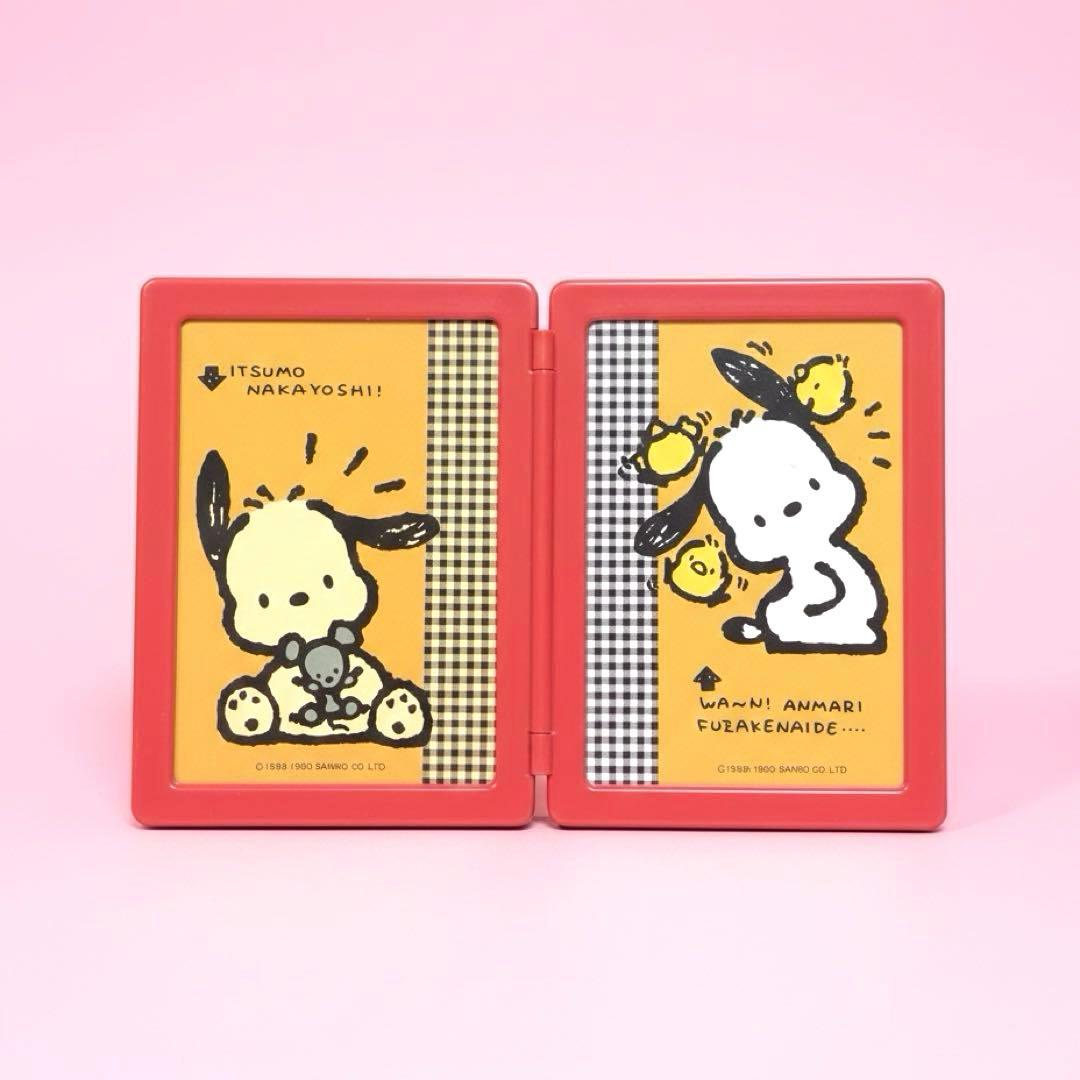 当時物】ポチャッコ フォトフレーム 赤 サンリオ レトロ レア 写真立て